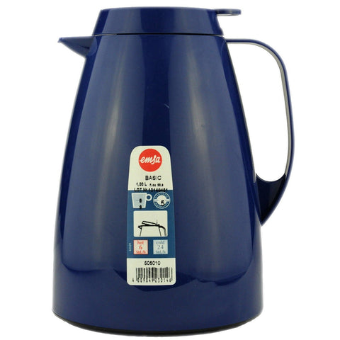 Emsa Basic Vacuum Jug 1L Blue - 505010