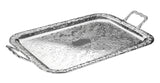 Queen Anne Silver Plated Large Rectangle Tray with Handles (64 x 34 cm) - 0-6219-2