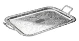 Queen Anne Silver Plated Small Rectangle Tray with Handles (44 x 25 cm) - 0-6224