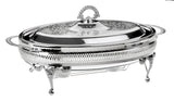 Queen Anne Silver Plated Oval Serving Dish Large Single with warmers (Lid + Oven Dish) - 0-6284