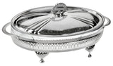Queen Anne Silver Plated Oval Serving Dish Medium (Lid + Oven Dish) - 0-6291