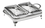 Queen Anne Silver Plated Serving Dish Double ( 2 Lid +  2 Oven Dish)- 0-6300