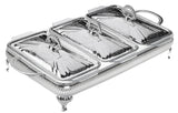 Queen Anne Silver Plated Serving Dish Triple ( 3 Lid +  3 Oven Dish)- 0-6303