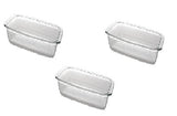 Queen Anne Silver Plated Rectangle Serving Dish Triple with warmers (3 Lid + 3 Oven Dish) - 0-6283