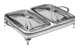 Queen Anne Silver Plated Rectangle Serving Dish Large Double (2 Lid +  2 Oven Dish) - 0-6307