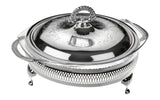 Queen Anne Silver Plated Round Serving Dish Large ( Lid + Oven Dish) - 0-6309