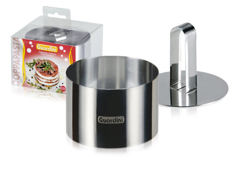 Guardini Round Food Ring 9 cm with pusher Stainless Steel - 15664
