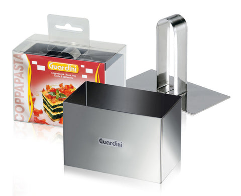 Guardini Rectangle Food Ring 9x5cm with pusher Stainless Steel - 15665
