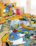 Percale 100% Egyptian Cotton Bed Sheet 6 pieces Set (2 Sheet (200x240cm)+2 Pillow Covers+2 Pillow Cases) DonaldDuck-2124D