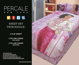 Percale 100% Egyptian Cotton Bed Sheet 6 pieces Set (2 Sheet (200x240cm)+2 Pillow Covers+2 Pillow Cases) Fulla-2124F