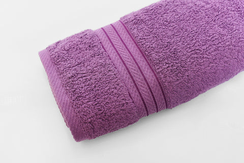Percale 100% Egyptian Cotton Towel (70 x 140 cm) Purple - 2128P