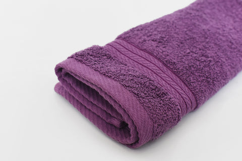 Percale 100% Egyptian Cotton Towel (100 x 50 cm) Purple- 2127P