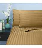 Percale 100% Egyptian Cotton Bed Sheet With Elastic 2 pieces Sets (2 Bed Sheets (120x200/30 cm)) Gold- 2237GO