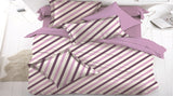 Percale 100% Egyptian Cotton Quilt 6 pieces Set (2 Quilts (200x240cm)+2 Pillow Covers+ 2 Cushion ) Purple-2320P