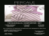 Percale 100% Egyptian Cotton Quilt 6 pieces Set (2 Quilts (200x240cm)+2 Pillow Covers+ 2 Cushion ) Purple-2320P