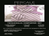 Percale 100% Egyptian Cotton Quilt 6 pieces Set (2 Quilts (200x240cm)+2 Pillow Covers+ 2 Cushion ) Purple-2320P