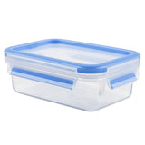 Emsa Clip and Close Rectangle Plastic Container 0.55ml Transparent - 508538