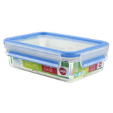 Emsa Clip and Close Rectangle Plastic Container 800ml Transparent - 508539