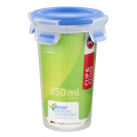 Emsa Clip and Close Round Plastic Container 350ml Transparent - 508551