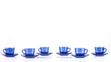 Marinex 12 piece set (6 x Coffee cup 75ml + 6 x saucer 6.8 cm) Blue - 5102.6