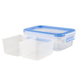 Emsa Clip and Close Divided Plastic Container 500ml Transparent - 512896