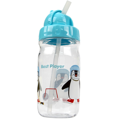Lock & Lock Water Bottle with Starw 350ml Blue(Extra Straw & Cleaner) - ABF630B