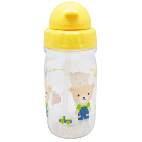 Lock & Lock Water Bottle with Starw 360ml Yellow - ABF630CY
