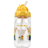 Lock & Lock Water Bottle with Straw 350ml Yellow (Extra Straw & cleaner) - ABF630Y