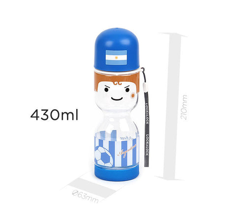 Lock & Lock Water Bottle 430ml Argentine Design Blue- ABF667WA