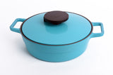 Lock & Lock Ceramic Minimal Casserole 24 cm Blue - LJM2244