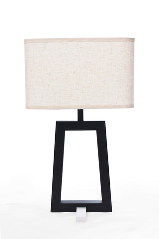 Table Lamp Black Chase and White Chapeau One Lamp - MT8719