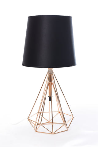 Table Lamp Gold Chase and Black Chapeau One Lamp - T1565FG