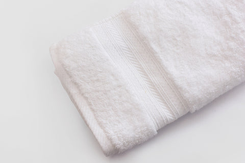 Percale 100% Egyptian Cotton Towel (100 x 180 cm) White- 2129W