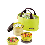 Lock & Lock Lunch Box (360ml container+220ml container x2+Bag) Green - HPL745G