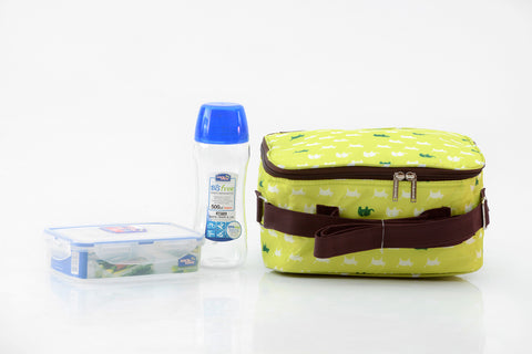 Lunch Box (500ml water bottle+550ml container+Fork&Spoon+Bag) Green - HPL815BTS4AG