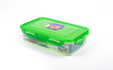 Lock & Lock Rectangle Plastic Container 800ml Green - HPL816G