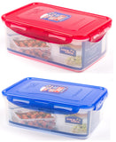 Lock & Lock 2 Piece Plastic Container Set (1.4L x 2) Multicolour - HPL817HSA2-1C