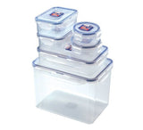 Lock & Lock 7 Piece Plastic Contianer Set ( 350ml x 2+800ml x 2+3.9 L+100ml+140ml) Transparent - HPL829SF07