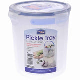 Lock & Lock Round Plastic Container with Tray 1.4L - HPL933BT