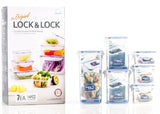 Lock & Lock 7 Piece Plastic Container Set (350ml x2+470ml x2+850ml x2+1.3L x1) Transparent - HPT809BS