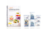 Lock & Lock 7 Piece Plastic Container Set (350ml x2+470ml x2+850ml x2+1.3L x1) Transparent - HPT809BS