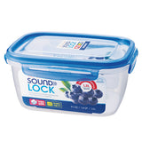 Lock & Lock Sound Lock Rectangle Plastic Container 1.5L Blue - LEP552