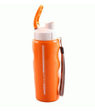 Lock & Lock Stainless Steel Water Bottle 400ml Orange - LHC203 (open)