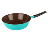 Lock & Lock Ceramic Minimal Wok 28 cm Blue - LJM2285