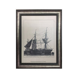 Wooden Tableau Black Ship 36x46 cm - OYA13