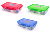 Lock & Lock 3 Piece Plastic Container Set (1.6L x 3) Multicolour - HPL824SA3C