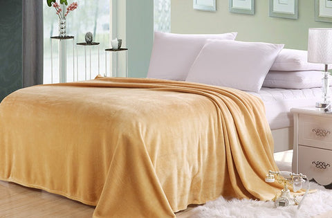 Percale Throw 1 Piece (220 x 240 cm) Yellow- 2328Y