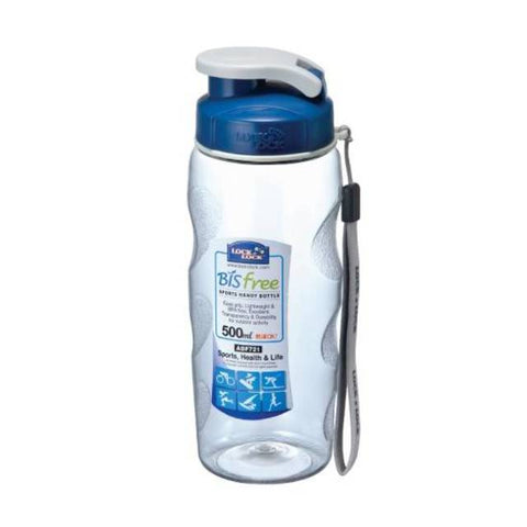 Lock and Lock Water Bottle 500ml Blue/Transparent - ABF721