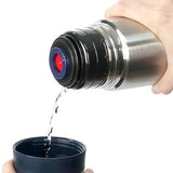 Lock & Lock Button Vacuum Mug 0.5 L Silver  - LHC234